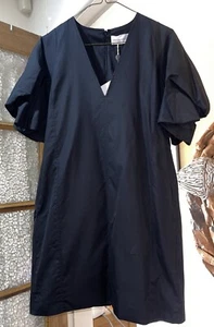 Victoria Beckham Womens Beautiful Puff Sleeve Black Mini Dress Size 12 - Picture 1 of 7