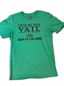 Child Small Vail Covid Ski Tour T-shirt Gildan - Picture 1 of 4