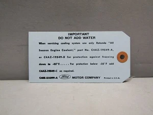 Ford radiator coolant tag - Bild 1 von 1