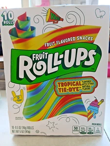Fruit Roll-Ups Tropical Tie-Die mit Fruchtgeschmack 0,5 Unzen 10 kt Ablaufdatum Aug 2025 - Bild 1 von 2