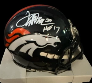 Minicasco de velocidad firmado por Terrell Davis de los Denver Broncos (Beckett) - Imagen 1 de 5