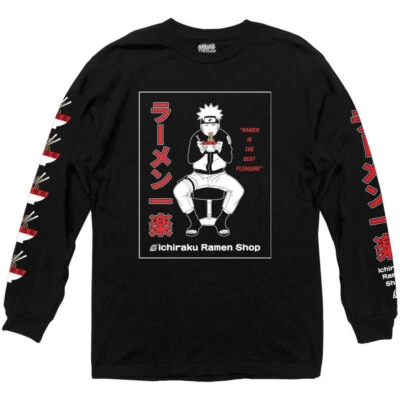 Naruto Shippuden Ichiraku Ramen Shop Long-Sleeve T-Shirt, Black - Image 1 of 3