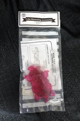 JEM cutwork ROSE set of 2 / Cake Decorating accessories / NEW / SKT bakery - Image 1 of 4
