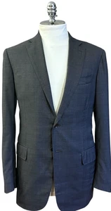 Isaia Aquaspider Base S Gray Check Super 160s Wool Sport Coat Jacket US Size 44R - Picture 1 of 13
