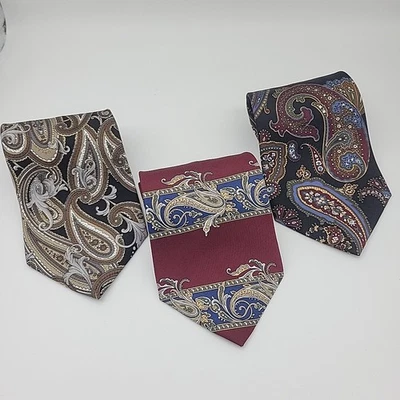 Corbata de seda vintage ADOLFO cachemira | Hecha en EE. UU. | ¡Envío gratuito! Foto 1 de 4