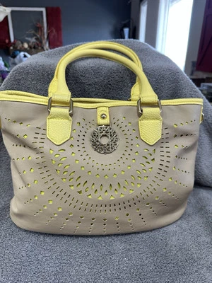Charming Charlie Yellow And Tan Purse - Image 1 of 4