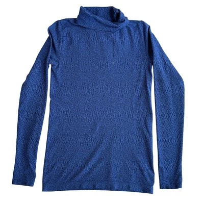 Athleta Blue Turtleneck Women's Small Lightweight Stretch - Image 1 of 4