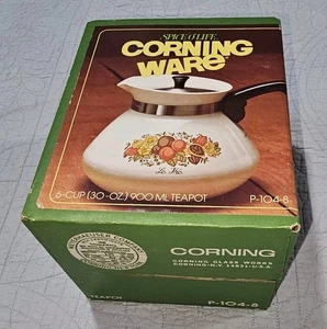 Vintage Corning Ware Spice O' Life Tea Pot 6-Cup P-104-8 SEALED - Picture 1 of 5