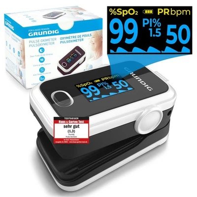 Pulsoximeter Oximeter Pulsmesser Sauerstoff Sättigung GRUNDIG B- Ware