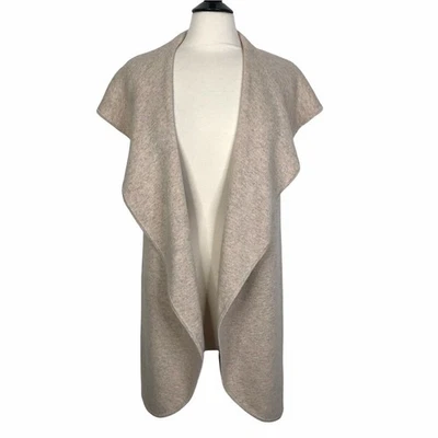 Cárdigan Suéter Club Monaco Lana Cachemira Cascada Frente Abierto Manga Corta XS Foto 1 de 4