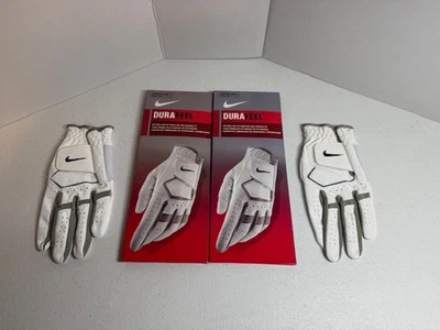 Nike DuraFeel Women's Left Medium White & Gray Golf Glove - 2 Pack - Image 1 of 3