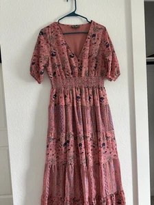 J Glee Women’s Pink Prairie Maxi Dress Size PM - Picture 1 of 8