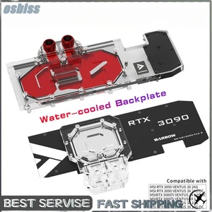 For MSI RTX3090 3080Ti VENTUS 3X Barrow BS-MSV3090-PA2 GPU Water Cooling Bloc - Afbeelding 1 van 11