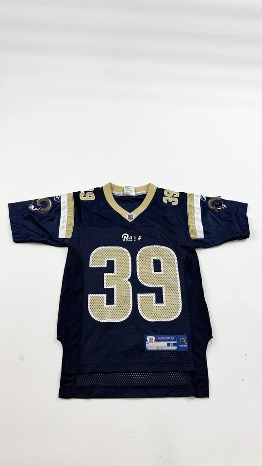 Camiseta deportiva juvenil pequeña (8) dorada de fútbol americano de la NFL Steven Jackson Reebok de los St. Louis Rams Foto 1 de 4