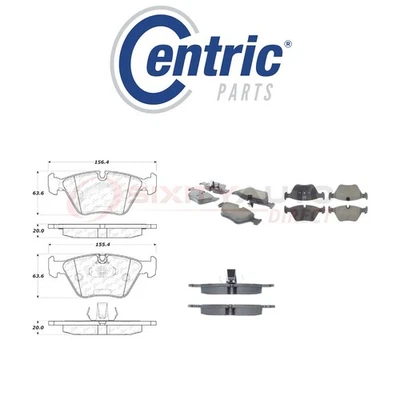 Centric Ceramic Disc Brake Pads w Shims for 2001-2005 BMW 330i 3.0L L6 - ht - Изображение 1 из 4