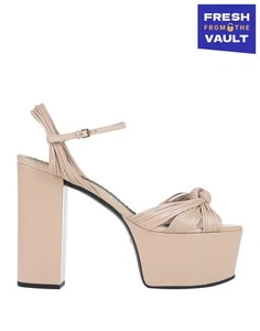 RRP€900 GUCCI Leather Strappy Sandals US9 UK6 EU39 Platform Knot Made in Italy - Imagen 1 de 8