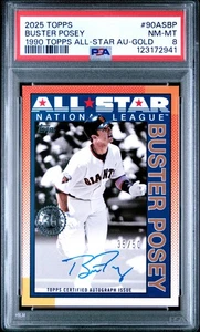 2025 Topps #90AS-BP Buster Posey 35 aniversario automático dorado #/50 PSA 8 Giants - Imagen 1 de 2
