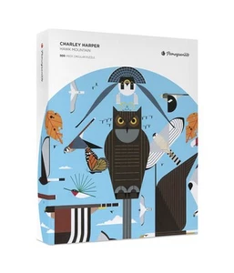 Pomegranate 500-Piece Circular Jigsaw Puzzle for Adults Charley Harper's Hawk - Picture 1 of 6