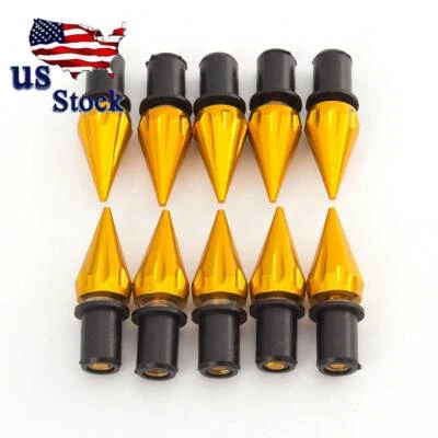 Motorcycle Gold Windscreen Windshield SPIKE Bolt Kit Wind Screen Bolts Screw US - Image 1 of 4