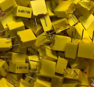 100 X MSC0.68-J-100 0.68uf 100v 5% Polyester Capacitor 5mm 680nf - Picture 1 of 3