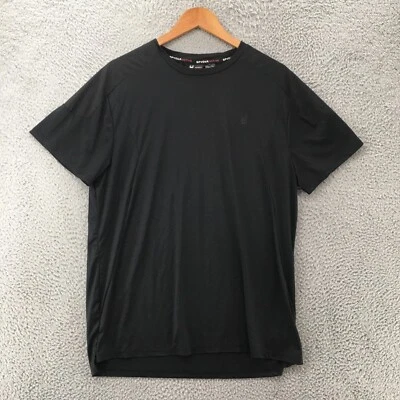 Camiseta Atlética Spyder Active Para Hombre Grande Negra Manga Corta Cuello Redondo ProW=B Foto 1 de 4