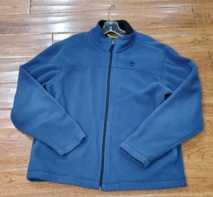 Men's Timberland Blue Soft Fleece Zip Front Jacket Sz. Medium Mens - Picture 1 of 5