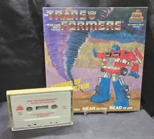 TRANSFORMERS - TORMENTAS DE DESTRUCCIÓN - LIBRO DE CUENTOS PARLANTES con cinta de casete - 1985 - Imagen 1 de 6