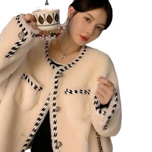 Womens Winter Casual Particle Wool Fashion Warm Cashmere Coat Wholesale