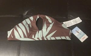 NWD Roxy Palm Cruz Bralette 2 Bikini Top Womens Size Small 8 Brown Frong $46 O3 - Picture 1 of 8