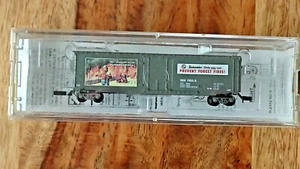 Micro Trains Line 50' Std Box Car Smokey Bear Fire Prevention Car 3 Z scale - Picture 1 of 2
