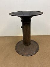 Vintage METAL PEDESTAL BASE Adjustable industrial chair table round cast steel