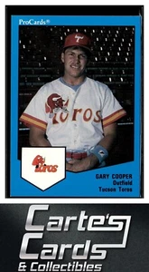 Gary Cooper 1989 ProCards Minor League Team Sets #184 Tucson Toros - Picture 1 of 2