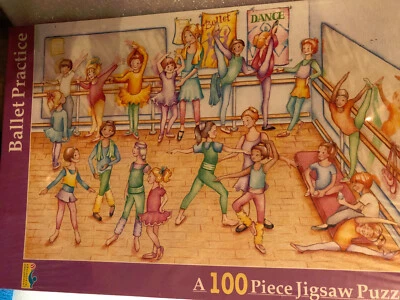 International Playthings 15.75x11  "Ballet Practice" Childrens Puzzle 100 Pc New - Image 1 of 2