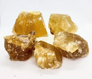 Calcita de miel cruda - gran miel áspera cristal de calcita - calcita amarillo naranja - Imagen 1 de 5