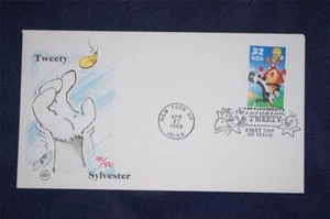 Sylvester & Tweety Looney Tunes 32c Stamp FDC Steve Wilson Cachet Sc#3204 Bugs - Picture 1 of 1