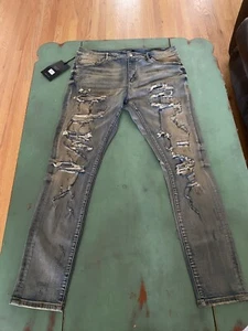 Embellish NYC Men's Rip & Distressed NEW Denim Jeans Size 38 - Picture 1 of 11