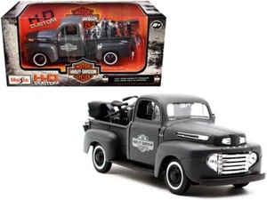 1/24 Maisto 1948 Ford F-1 Pickup Truck 1942 Harley-Davidson WLA Flathead 32185 - Picture 1 of 1