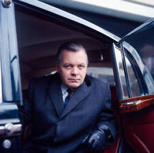 Patrick Wymark Sitting In The Rear Seat Of A Rolls Royce Car 1960s Old Photo