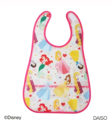 Delantal de alimentación para bebé Daiso Japón princesa Disney ×3 muy popular en Daiso en Japón Foto 1 de 4