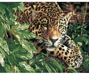 Paint By Numbers Adults kids Leopard Animals DIY Painting Kit 40x50CM Canvas - Picture 1 of 10