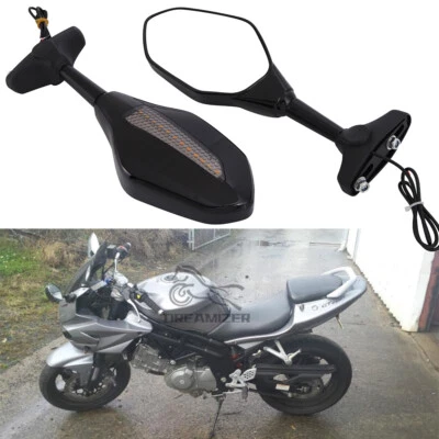 For Hyosung GT250R GT650R Motorcycle LED Turn Signal Rearview Mirrors Indicator - Image 1 of 4