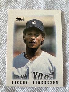 1986 Topps  Mini Major League Leaders #27 Rickey HENDERSON YANKEES HOF