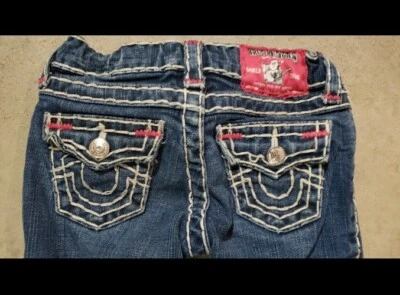 Pantalones de mezclilla True Religion para niñas Julie Super T, talla 5, etiqueta rosa Foto 1 de 4