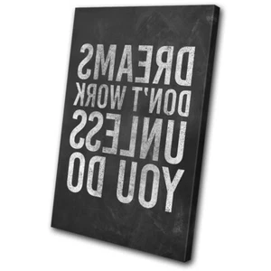 Gym Motivation Rustic Chalk Typography SINGLE LONA pared arte Foto impresion - Imagen 1 de 1