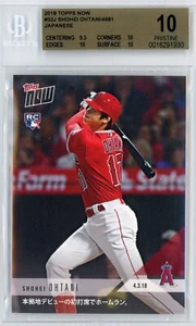 2018 TOPPS NOW MLB #32J SHOHEI OHTANI JAPANESE RC - BGS PRISTINE 10 - Picture 1 of 2