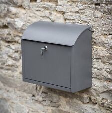 Large Wall Mounted Outdoor Charcoal Lock Mailbox Outside Steel Post Letter Box
