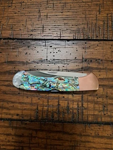 Buck knife 532 paua/abalone/mother of pearl with copper frame 0532PUS1LC-B new - Picture 1 of 16