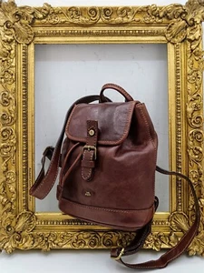The Bridge Backpack Line Story Brown Leather Size Small like New - Picture 1 of 24