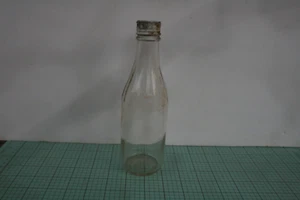 Tall Clear Catsup, Ketchup Condiment Bottle With Metal Screw on Lid - Picture 1 of 8