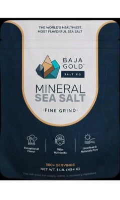 SEAAGRI BAJA GOLD SALT CO. (Fine) 454g